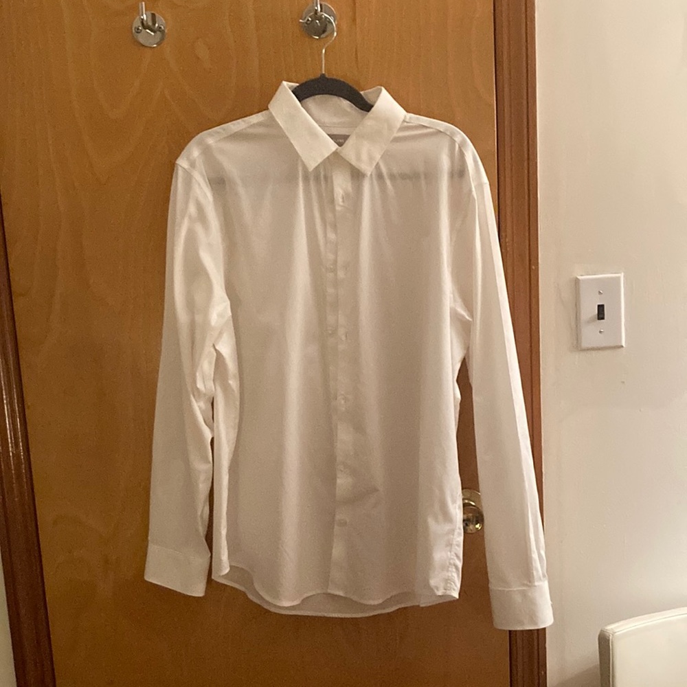 Everlane mens white button up size L